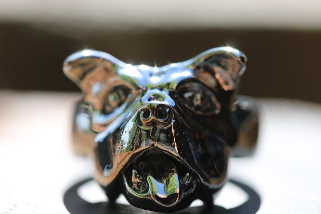 愛らしい相棒：ブルドッグリング　シルバーリング　SV925