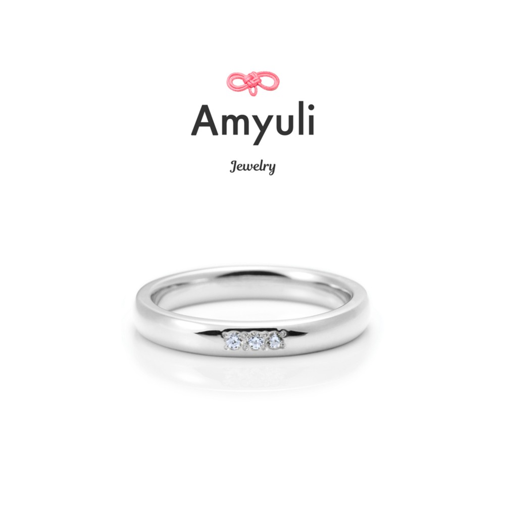 【ベビーリング】こう丸 ダイヤ×3 プラチナ・K18《送料無料》