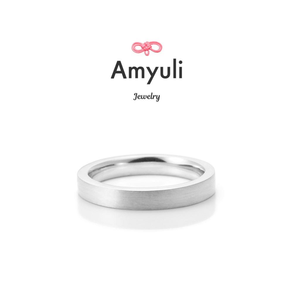 【ベビーリング】平打ち つや消し プラチナ・K18《送料無料》