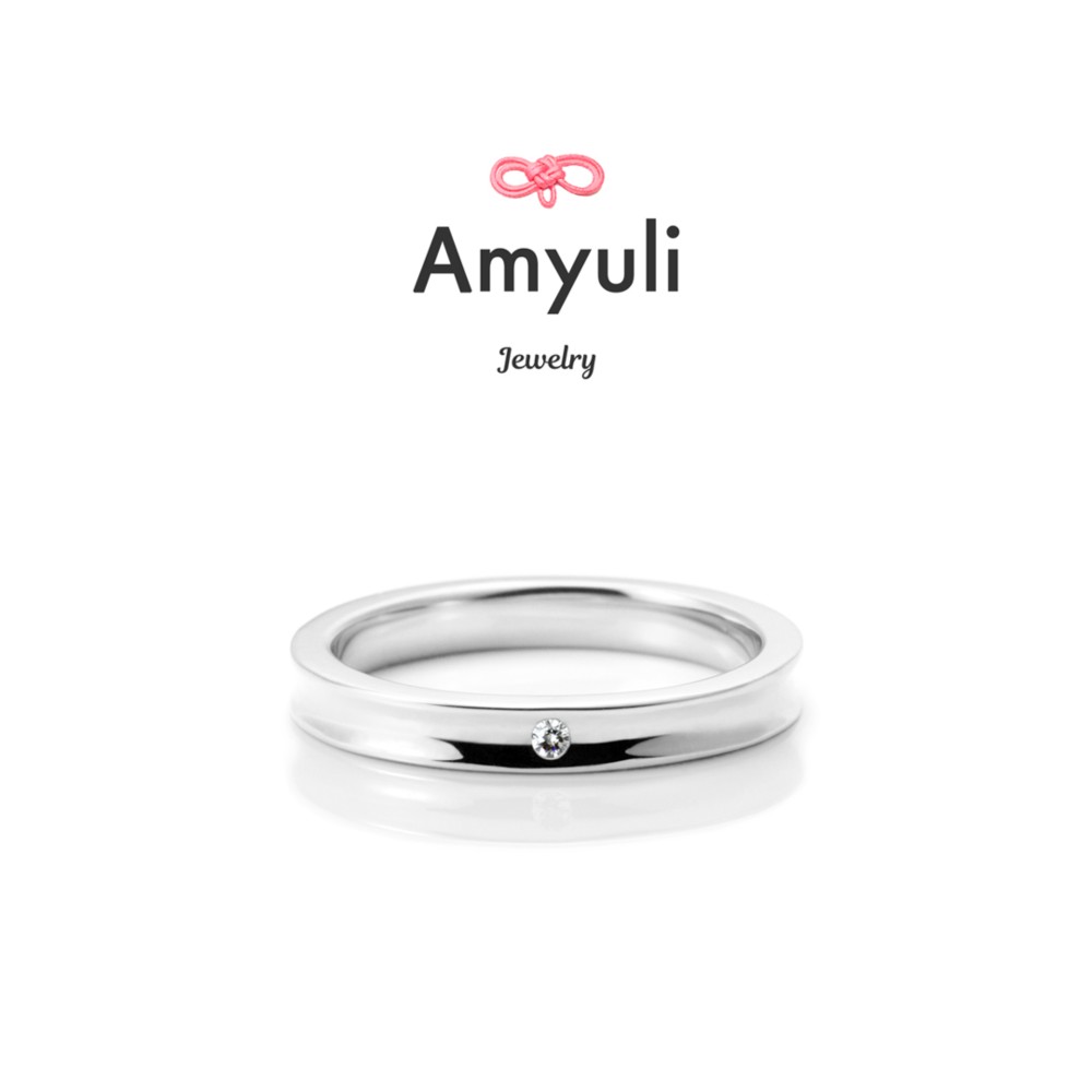 【ベビーリング】逆こう丸 ダイヤ×1 プラチナ・K18《送料無料》