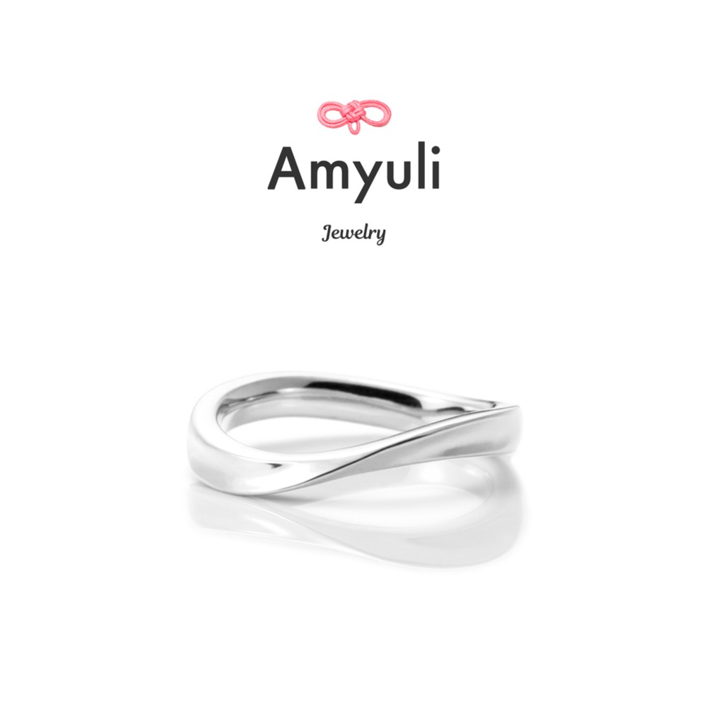 【ベビーリング】S字 メビウスの輪 プラチナ・K18《送料無料》