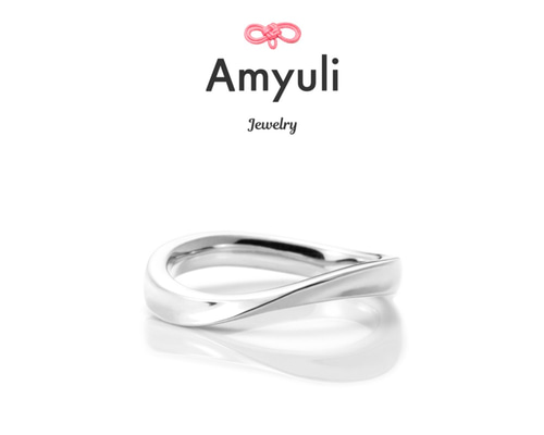 ベビーリング】S字 メビウスの輪 プラチナ・K18《送料無料》 指輪