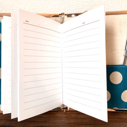 ターコイズブルーのドット柄がま口ブックカバー/手帳カバー(A6サイズ対応マルチケース)文庫本、母子手帳にも！ 4枚目の画像