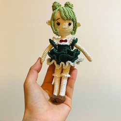 「受注可能」森の妖精　可愛い人形　着せ替え出来る人形編みぐるみ　王女 2枚目の画像