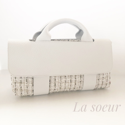 レザーコレクションF ツイードタイプ ハンドバッグ lasoeur 通販 