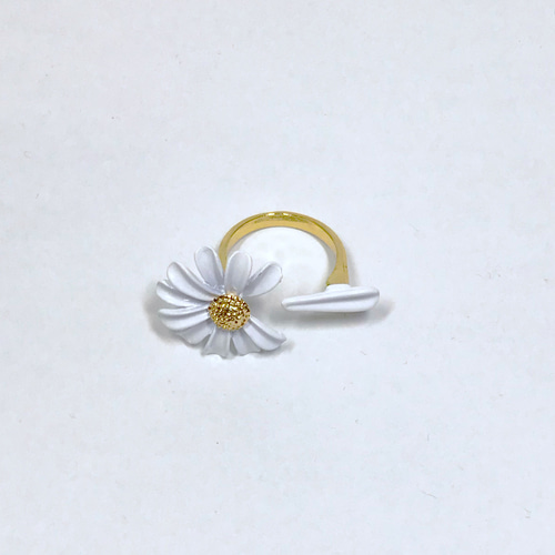 リアル フラワー リング 指輪 マーガレット デイジー 花びら