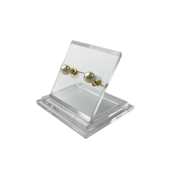 用於耳環和耳環的 3 件式塑料盒展示架 第2張的照片