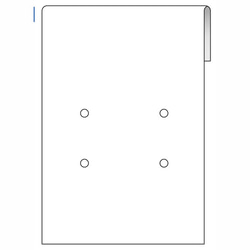 ピアスMA4つ穴 台紙 50枚 OEM可能　W32×H48mm 8枚目の画像