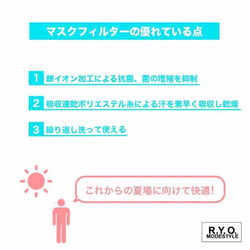 シリーズ累計10万枚突発！！　日本製　繰り返し洗って使える抗菌夏用マスクフィルター　8枚入り 2枚目の画像