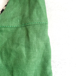 インド綿のリバーシブルお弁当袋（水玉×グリーン） 4枚目の画像