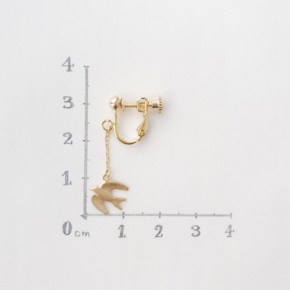 燕子耳環（金色） 第2張的照片