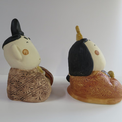 にこにこ雛セット　Ｐ-130　陶製　/Hina dolls/雛娃娃 2枚目の画像