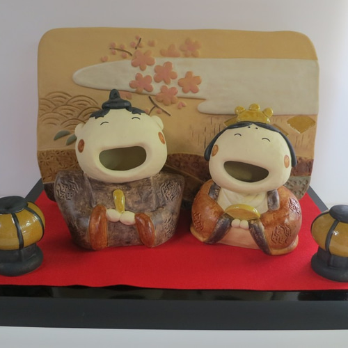 雛人形　セット あっはっは雛セット P-147 陶製 /Hina dolls/雛娃娃 ひな人形・雛飾り