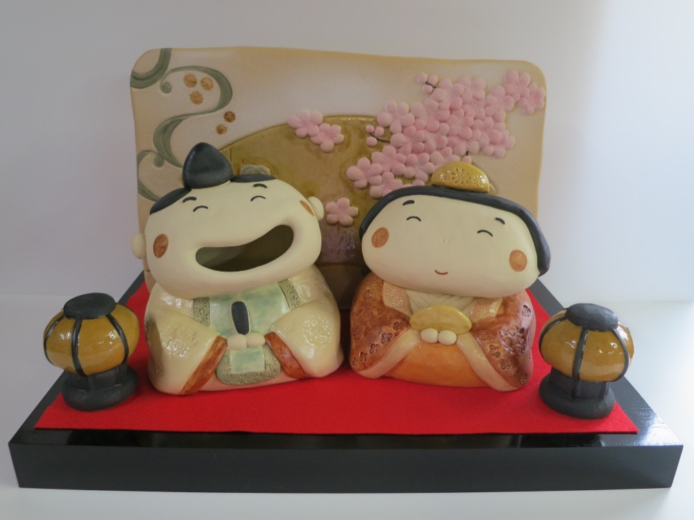うれし雛セット　Ｐ-158　陶製　/Hina dolls/雛娃娃