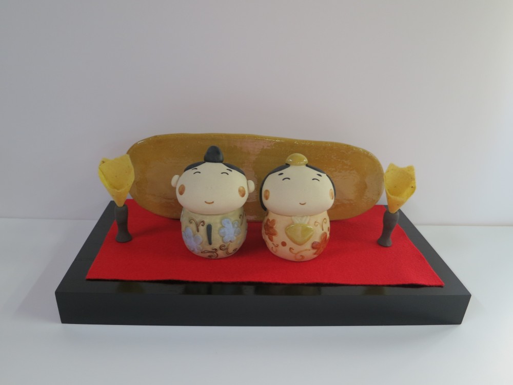 にっこり雛セット　Ｐ-172　陶製　陶製　/hina dolls/雛娃娃