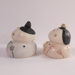 Puffy chicks set P-173 ceramic /hina dolls/hinawa 第4張的照片