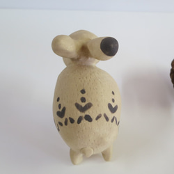 兔（米色）陶瓷/兔/兔 第6張的照片