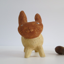 兔（米色）陶瓷/兔/兔 第2張的照片