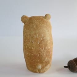くま夫　（薄レンガ）　陶製　/Bear/熊 3枚目の画像