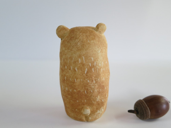 くま夫　（薄レンガ）　陶製　/Bear/熊 3枚目の画像
