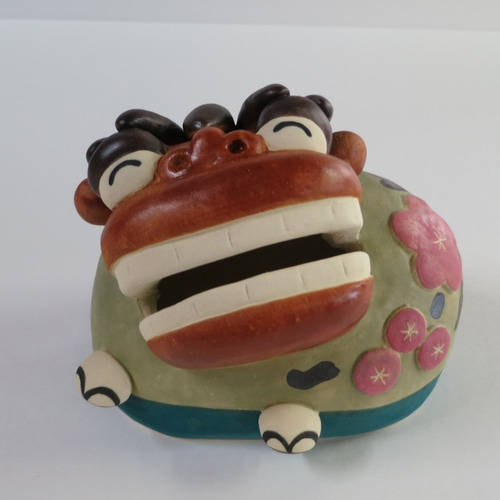 獅子舞 陶器 置物 4体セット 獅子舞 陶器 置物 4体セット