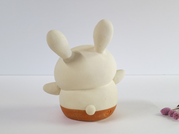 にこにこうさぎ　Ｏ-330　陶製　/Rabbit/兔子 4枚目の画像