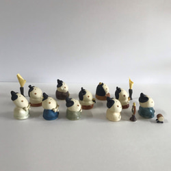 【雛人形】ふんわり雛3段セット　Ｐ-137-3Ｓ　陶製　/Hina dolls/雛娃娃 2枚目の画像