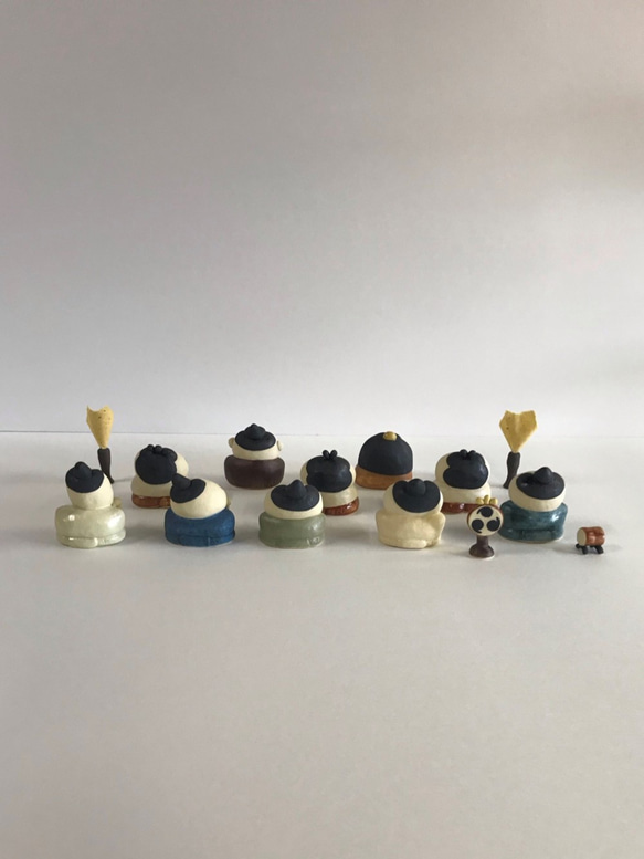 【雛人形】ふんわり雛3段セット　Ｐ-137-3Ｓ　陶製　/Hina dolls/雛娃娃 3枚目の画像