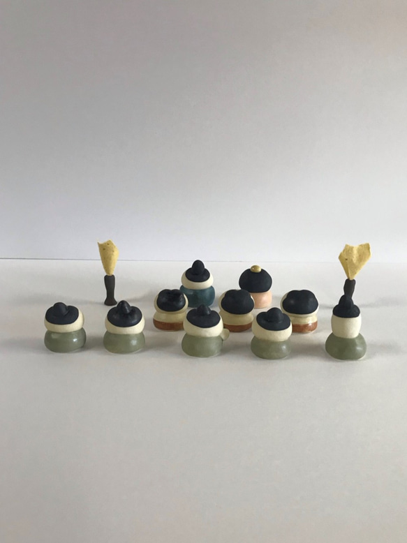 微型 Hina 3 層套裝 P-136-3S 陶瓷/Hina 娃娃/Hina-Puppe/हिना गुड़ि 第3張的照片