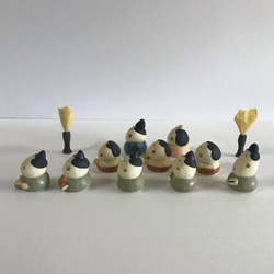 微型 Hina 3 層套裝 P-136-3S 陶瓷/Hina 娃娃/Hina-Puppe/हिना गुड़ि 第4張的照片