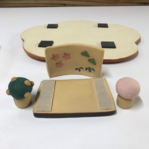 森の雛セット P-162-S 陶製 /Hina doll/雛娃娃/Hina-Puppe