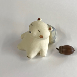 午睡北極熊 O-347 陶瓷/北極熊/Eisbär/ध्रुवीय भालू 第1張的照片