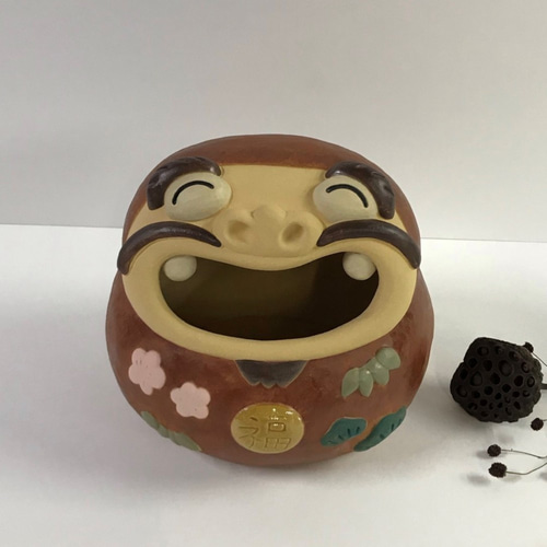 わっはっはだるま O-260 陶製/Daruma/達摩/दारुमा その他置物  