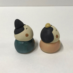 小型雛套裝 P-136 陶瓷/雛娃娃/雛娃娃/हिना गुड़ि 第2張的照片