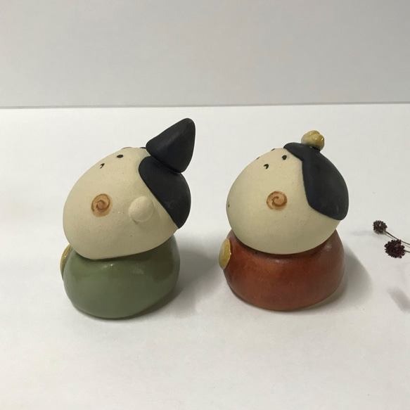 ほのぼの雛セット　Ｐ-151　陶製/Hina doll/雛娃娃/Hina-Puppe/हिना गुड़िया 4枚目の画像