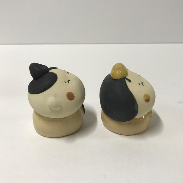 ふっくら雛セット　Ｐ-160　陶製　/Hina doll/希娜娃娃 2枚目の画像