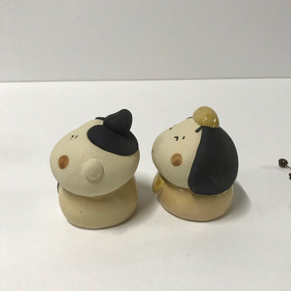 ふっくら雛セット　Ｐ-160　陶製　/Hina doll/希娜娃娃 4枚目の画像