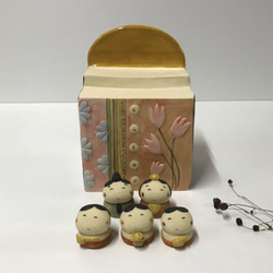 飾台雛2段　Ｐ-168　陶　/Hina doll/希娜娃娃 4枚目の画像