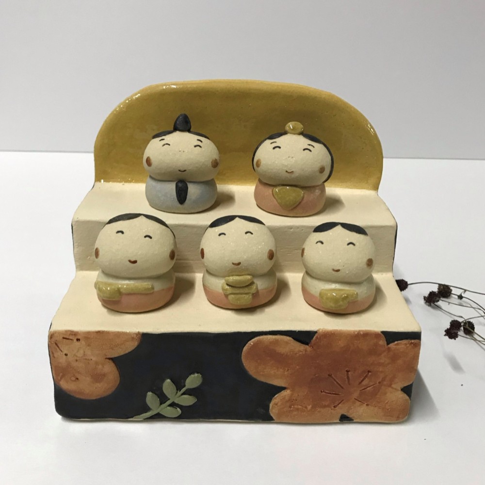 飾台雛2段　Ｐ-170　陶製