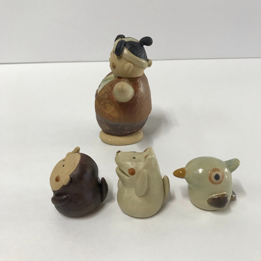 桃太郎セット　Ｆ-140　陶製（五月人形）