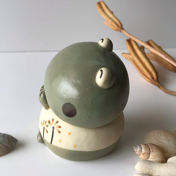 Smiley Frog E-116 Ceramic /frog/藍蛙 第4張的照片