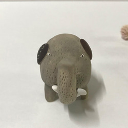 ぞう（グレー）　　陶製　/Elephant/大象 4枚目の画像