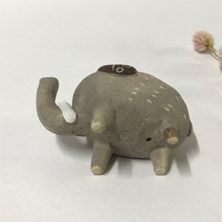 ぞう（グレー）　　陶製　/Elephant/大象 7枚目の画像