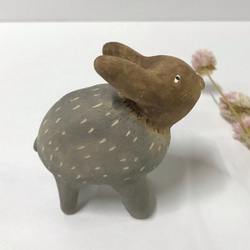 うさぎ（グレー）　　陶製　/Rabbit/兔子 5枚目の画像