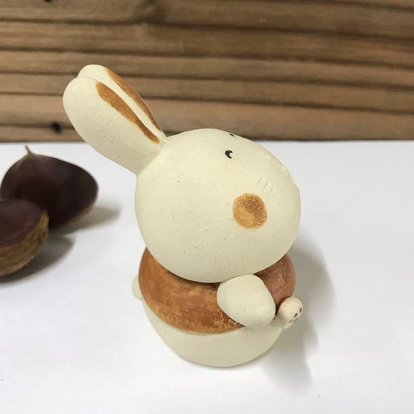小扇兔（兔專用）J-129-3 Ceramic/Rabbit/rabbit 第3張的照片