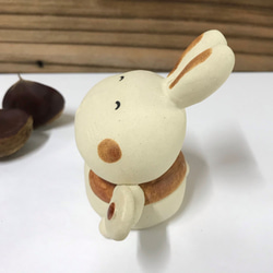 小扇兔（兔專用）J-129-3 Ceramic/Rabbit/rabbit 第5張的照片