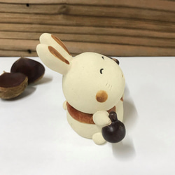 ちっちゃい酔っ払いうさぎ（うさぎのみ）　Ｊ-129-5　陶製　/Rabbit/兔子/Kaninchen/खरगोश 3枚目の画像