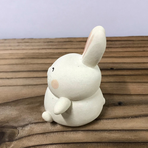 赤ちゃんうさぎ Ｊ-131 陶製 /Rabbit/兔子 その他置物 サバイディー 