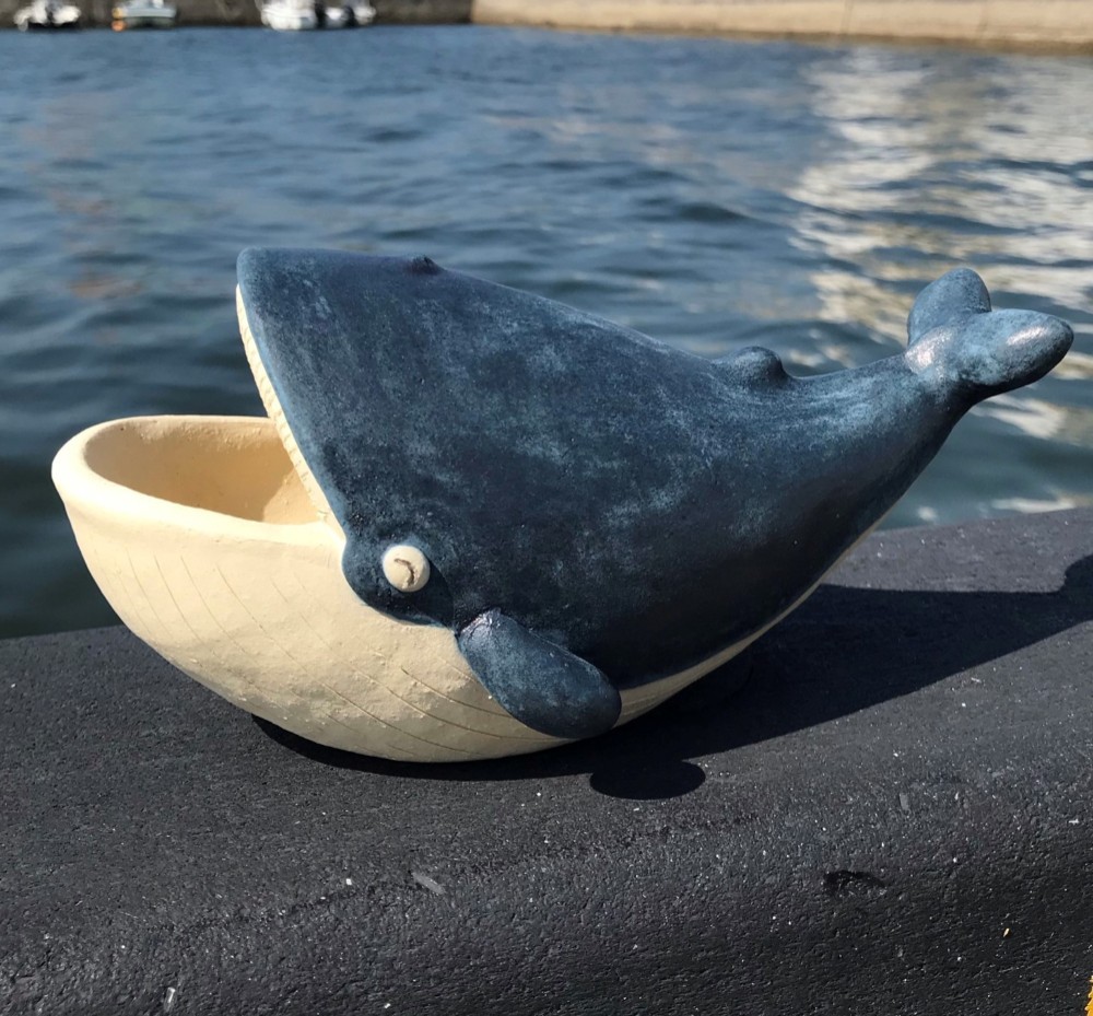 シロナガスクジラ(BlueWhale)、一点ものレリーフ。鯨。希少