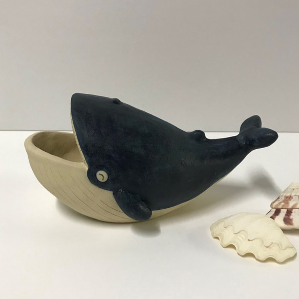 ナガスクジラ　Ｅ-120　陶製　/Fin whale/長鬚鯨 2枚目の画像